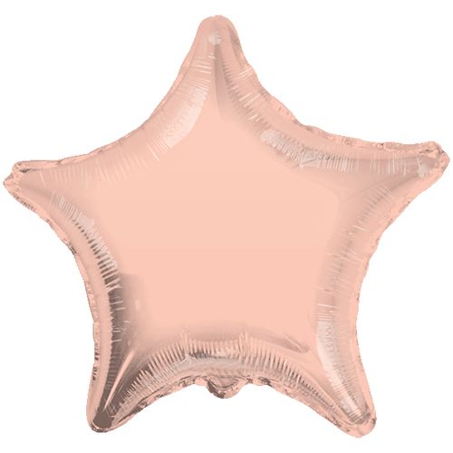 Шар Ф 18" Звезда металлик розовое золото/rose gold 46 см/FM