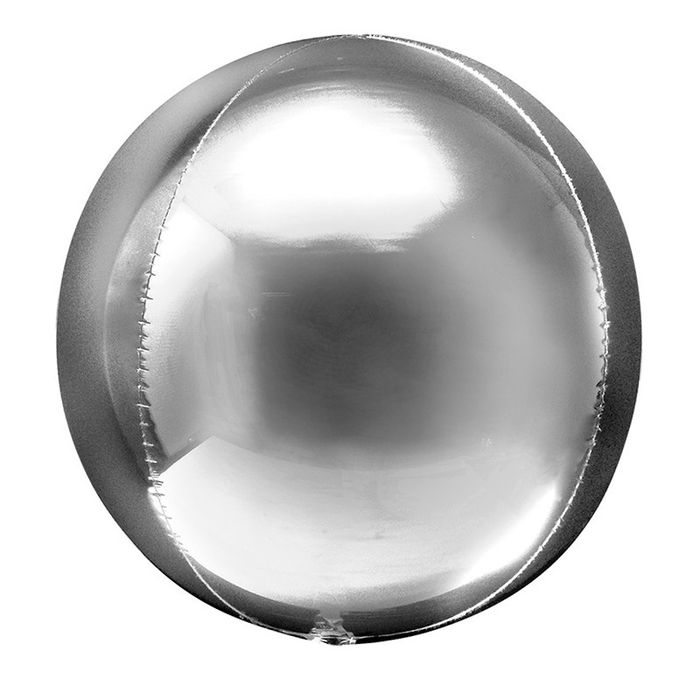 Шар Ф 20" СФЕРА 3D серебро/Silver 51 см /К