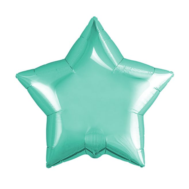 Шар Ф 9" Звезда металлик зеленый/green 23 см (5 шт./уп.) /Ag