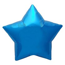 Шар Ф 19" Звезда пастель синий/blue 48 см /Ag