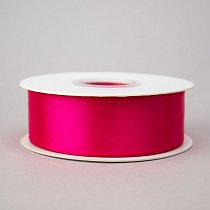 Лента атлас 2,5 см фуксия 22,85 м