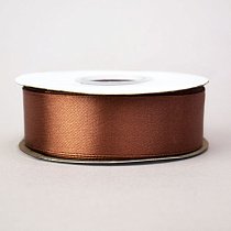 Лента атлас 2,5 см светло-коричневая 22,85 м