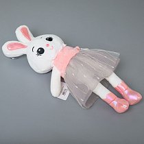 Мягкая игрушка Зайка в платье с цветочком 45 см