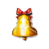 Шар ФИГУРА/28" Колокольчик с ленточкой 77х58 см /G