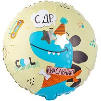 Шар Ф 18" Круг С ДР Красавчик 45 см/Ag