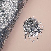 Конфетти фольга дробленые серебро голография (250 гр./уп.)