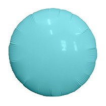 Шар Ф 18" Круг сатин аквамарин/aquamarine 46 см/Ag