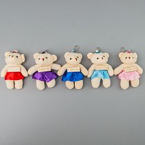Мягкая игрушка Мишка розочка 11,5 см (5 шт./уп.)