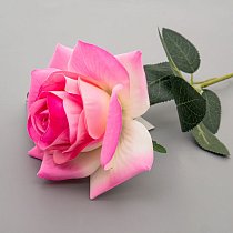 Роза,  60см,  головка 12см,  остр. лепестки,  розовая