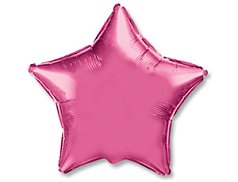 Шар Ф 18" Звезда металлик розовый/pink  46 см /FM