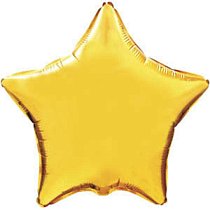 Шар Ф 18" Звезда металлик золотой/gold 46 см /FM