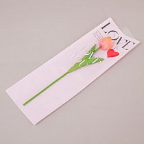 Пакет-рукав цветочный 14х40см,  Love,  молочный (20 шт./уп.)