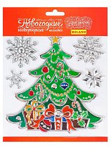 Интерьерная наклейка "Новогодняя ёлочка" 18*18 см