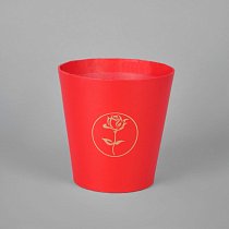 Коробка для цветов Стаканчик 7,5х10,7см,  H=10,6см,  красный