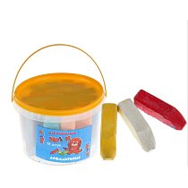 Мелки для асфальта цветные (18 шт./уп.) квадратные в ведре 12,2х9,5 см