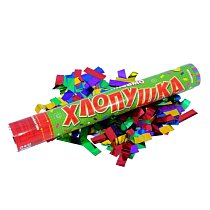 Пневмохлопушка 40 см конфетти бумага/фольга