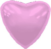 Шар Ф 19" Сердце металлик розовый /pink 48 см /Ag
