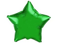 Шар Ф 18" Звезда металлик зеленый/green  46 см/FM