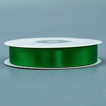 Лента атлас 1,2 см,  зеленая,  25ярд (22,85 м)