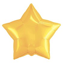 Шар Ф 19" Звезда металлик светлое золото/light gold 48 см /Ag