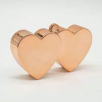Грузик д/шара два сердца золотой 12*6,5 см /К