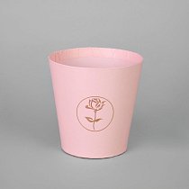 Коробка для цветов Стаканчик 7,5х10,7см,  H=10,6см,  розовый