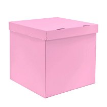Коробка для воздушных шаров розовый 70*70*70 см