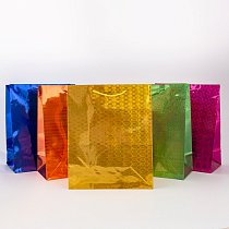 Пакет подарочный 26х32 см (уп. по 12 шт.) голография
