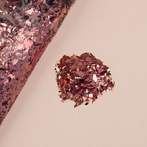 Конфетти фольга дробленые розовое золото голография /Confetti foil crushed rose gold holography