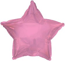 Шар Ф 18" Звезда металлик розовый/pink 45 см /К