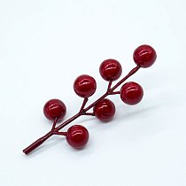Ягодки красные 8 см (8 скруток) 