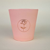 Коробка для цветов Стаканчик 7,5х10,7см,  H=10,6см,  пудровый