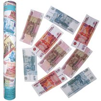 Пневмохлопушка 40 см в металлической тубе Рублевый бум