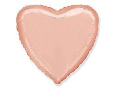 Шар Ф 18" Сердце металлик розовое золото/rose gold  46 см /FM