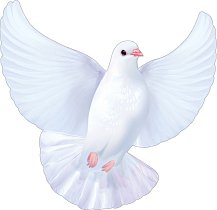 Украшение на скотче "Голубь" (правый) (компл.=10 шт)