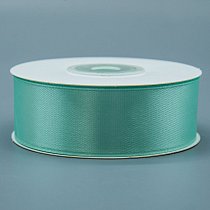 Лента атлас 2,5 см,  тиффани,  25ярд (22,85 м)