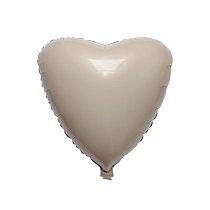 Шар Ф 19" Сердце сатин крем /cream 46 см /Ag