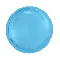 Шар Ф 18" Круг пастель холодный голубой/сool blue 45 см/Ag