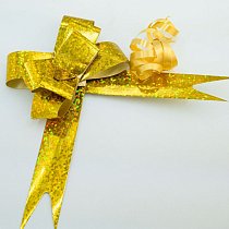 Бант-бабочка 1,8 см,  голография,  золото (10 шт./уп.)