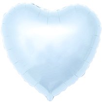 Шар Ф 19" Сердце металлик нежно-голубой /blue 48 см /Ag