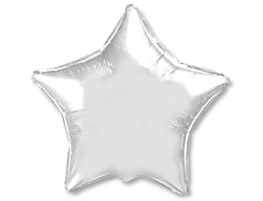 Шар Ф 18" Звезда пастель белый/white 46 см /FM