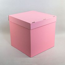 Коробка для воздушных шаров розовый 60*60*60 см