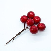 Ягодки красные 2 см (24 шт./уп.)
