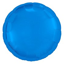 Шар Ф 18" Круг металлик синий/blue 45 см/Ag