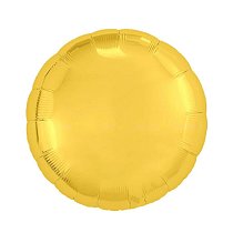 Шар Ф 9" Круг металлик золото/gold 23 см (5 шт./уп.) /Ag