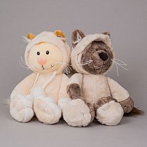 Мягкая игрушка "Кот" с капюшоном 35 см