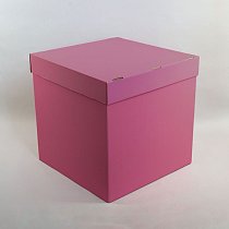 Коробка для воздушных шаров фуксия 60*60*60 см