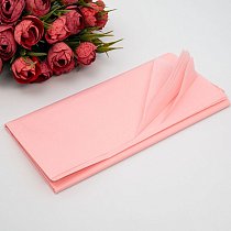 Бумага тишью 50х66см,  бледно-розовая,  14гр/м2 (10 шт./уп.)