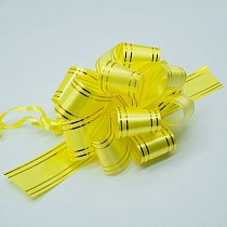 Бант-шар 3,0 см,  золотая полоса,  желтый